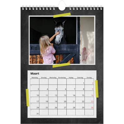 Fotokalender A4 (20 x 30 cm) — Foto's met plakband [Maart]