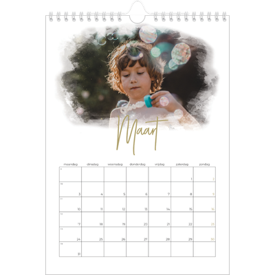 Fotokalender A4 (20 x 30 cm) — Foto-effecten [Maart]