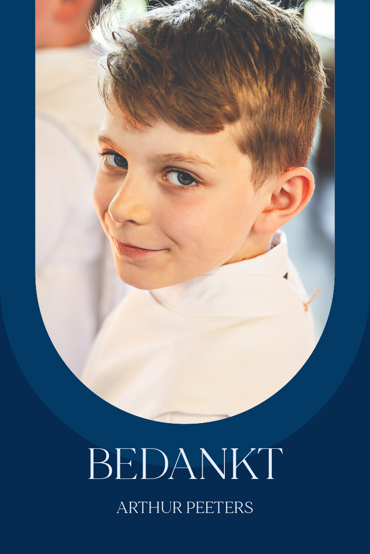 Bedankkaarten — Vrije vorm - Indigo