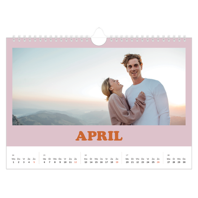 Fotokalender A4 — Retro stijl frames [April]