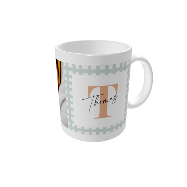 Mok bedrukken — Patchwork initiaal