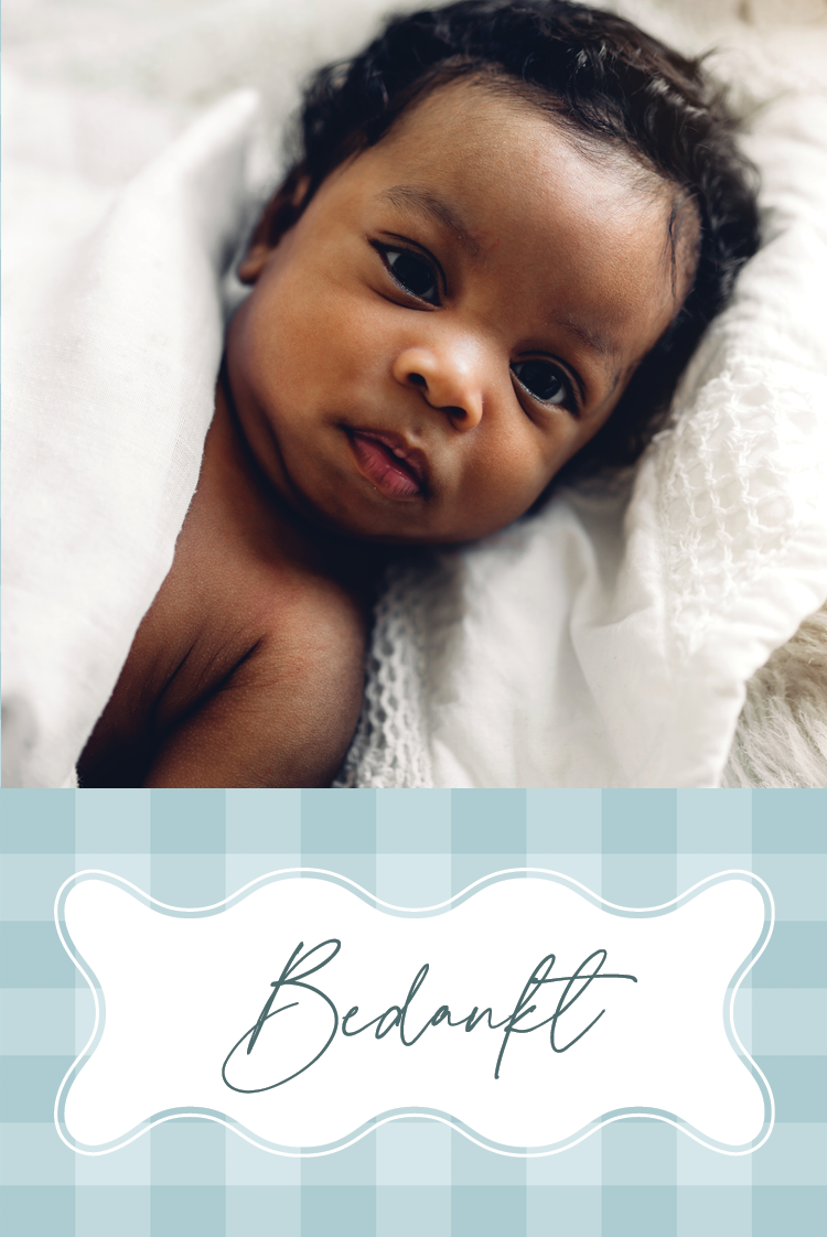 Bedankkaarten — Pastel golfjes