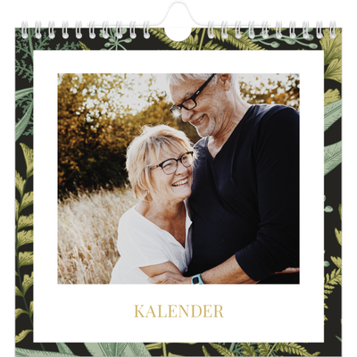 Jaarkalenders vierkant — Gebloemd behang [omslag]