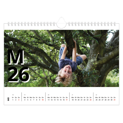 Fotokalender A4 — Letter stijl [omslag]