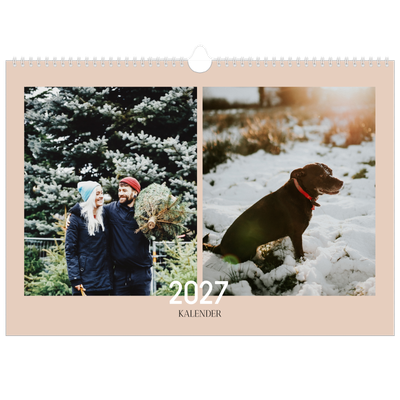 Fotokalender A3 — Overlappende tekst [omslag]