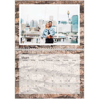 Fotokalender A4 Dubbel (30 x 40 cm) — Boomschors [Maart]