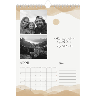 Fotokalender A4 (20 x 30 cm) — Welzijn quotes [April]