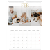 A3 Jaarkalenders — Gouden tekst groot [Februari]
