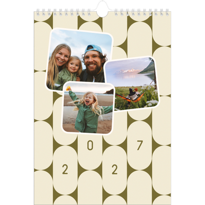 Fotokalender A4 (20 x 30 cm) — Retro patronen [omslag]