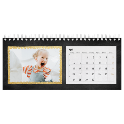 Bureaukalenders — Foto in glitterrand [April]