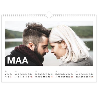 Fotokalender A3 — Grote maandaanduiding [Maart]