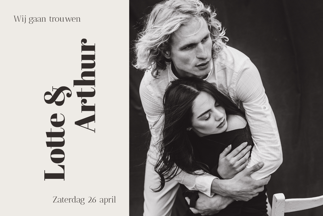 Uitnodigingen — Verticaal naamblok