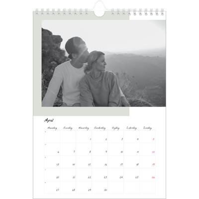 Fotokalender A4 (20 x 30 cm) — Kleur frames [April]