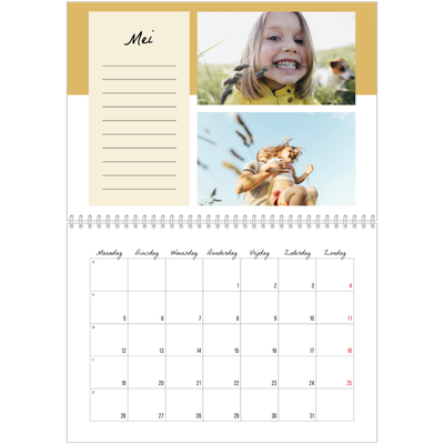 Fotokalender A4 Dubbel (30 x 40 cm) — Kalender Lijst [omslag]
