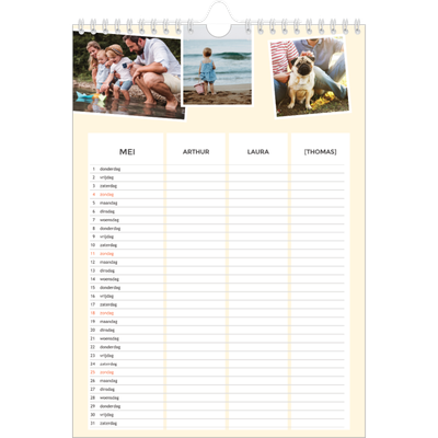A4 Familieplanners — Modern - gezinsplanner 3 personen [omslag]