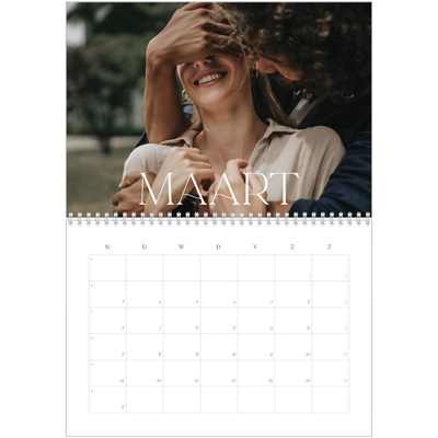 Fotokalender A4 Dubbel (30 x 40 cm) — Groots [Maart]
