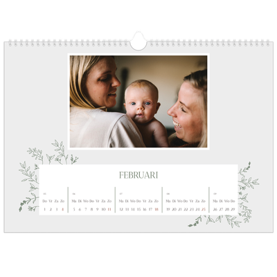 Fotokalender A3 — Hand gemaakte bloemen [Februari]