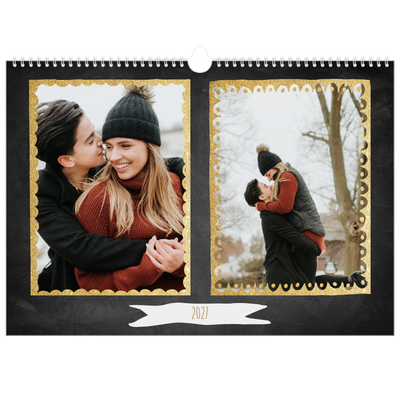 Fotokalender A3 — Foto in glitterrand [omslag]