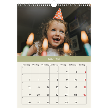 Fotokalender A3 — Pastel hoofdstukken