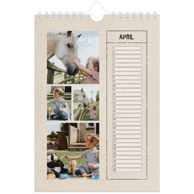 Fotokalender A5 — Craft stempel effect [April]