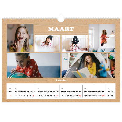 Fotokalender A3 — Magazine stijl [Maart]
