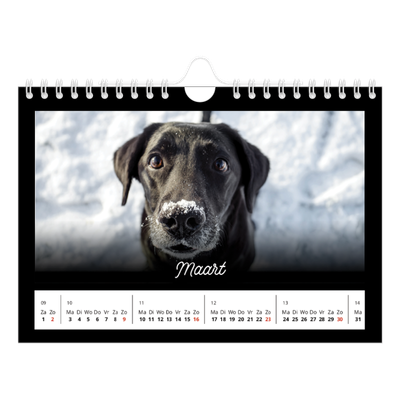 Fotokalender A5 — Zwart [Maart]