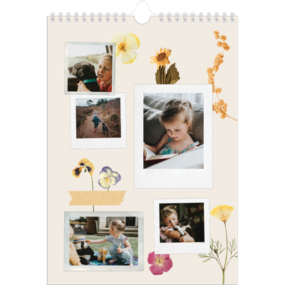 Verjaardagskalenders A4 — Vintage scrapbook [omslag]