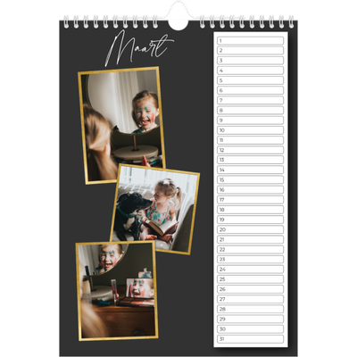 Verjaardagskalenders A4 — Herinneringen verzamelen [Maart]