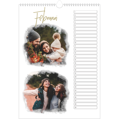 Verjaardagskalenders A3 — Foto-effecten [Februari]