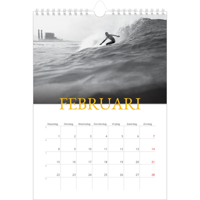 Fotokalender A4 (20 x 30 cm) — Historische stijl [Februari]